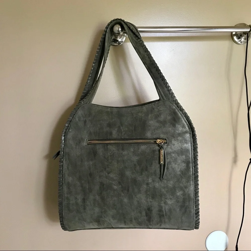 Steven By Steve Madden Fringe Hobo Bag in Taupe, Blush & Brown
